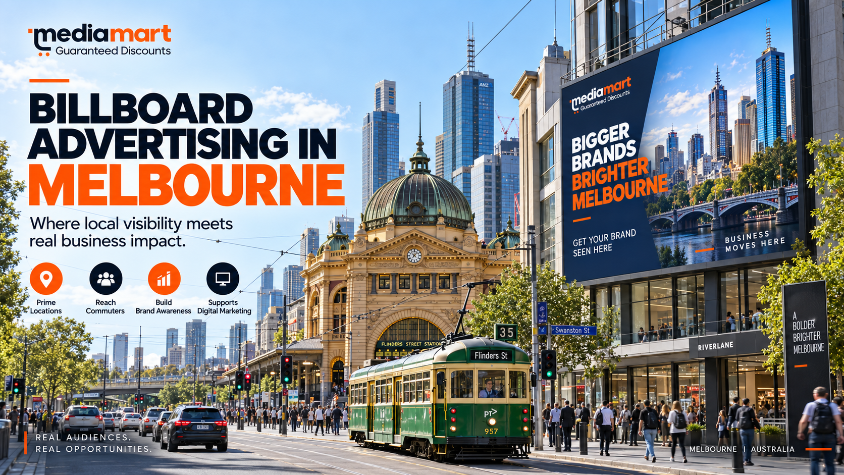 Billboard advertising in Melbourne on a busy city street - what businesses need to know