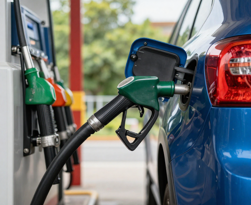 Fuel pump at a service station representing rising diesel costs affecting small businesses in Australia and New Zealand