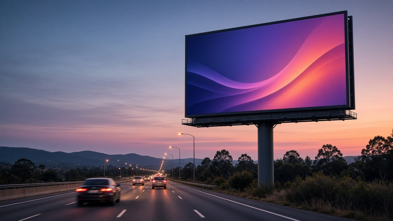 Out-of-home advertising billboard and transit formats in an urban setting