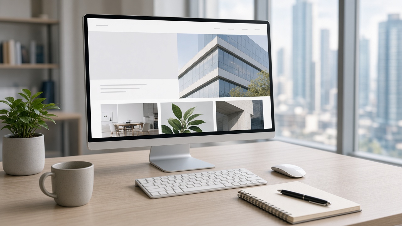 Professional business website displayed on desktop and mobile devices