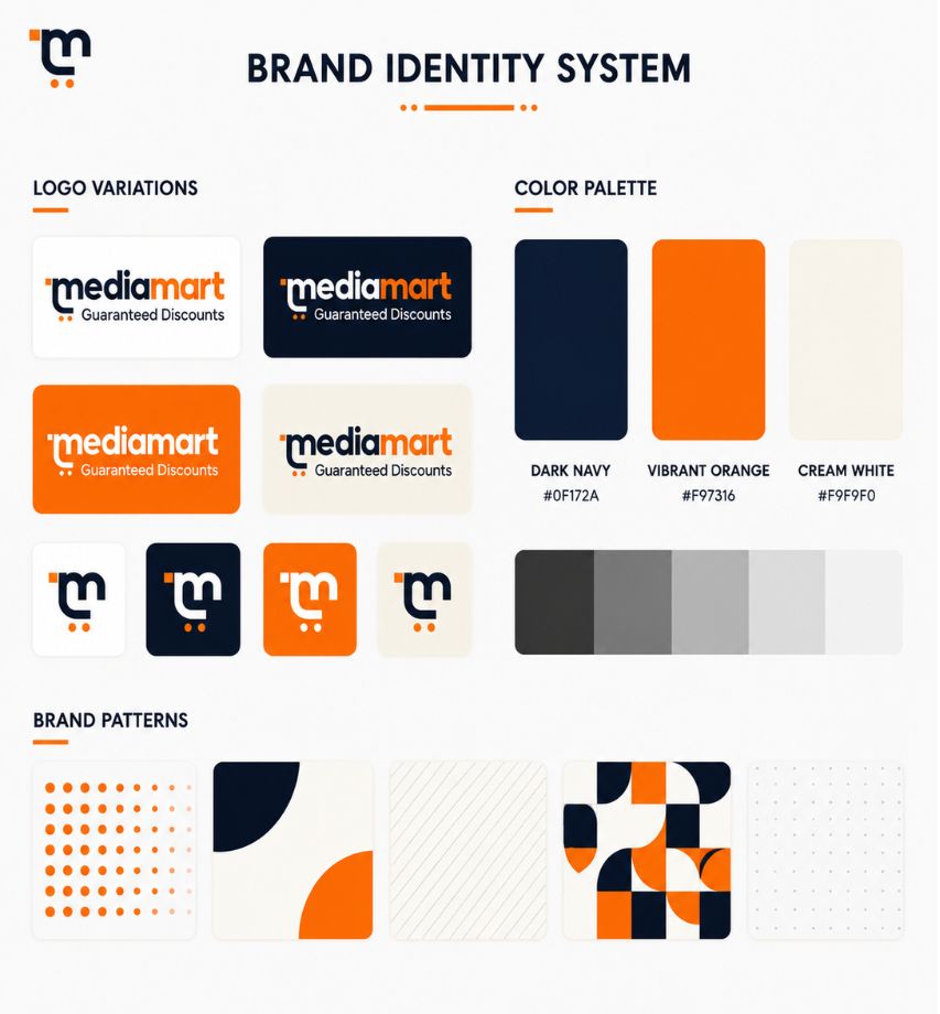 Custom logo mark and wordmark example
